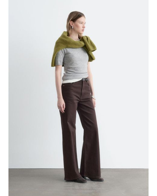 & Other Stories White Wide-Leg Jeans