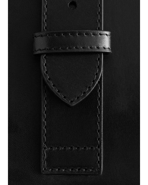 & Other Stories Black Wide Leather Waist Belt