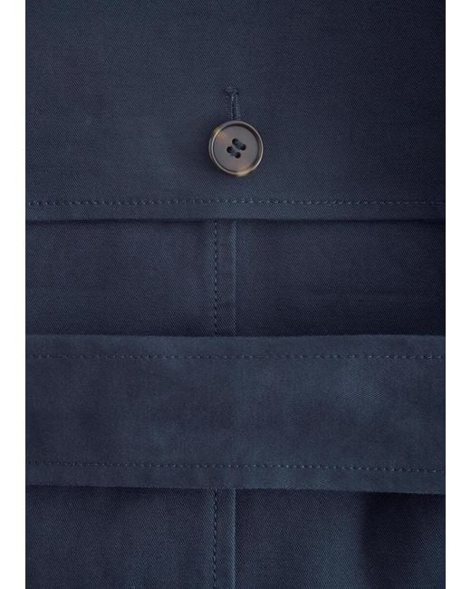 & Other Stories Blue Belted Trench Coat