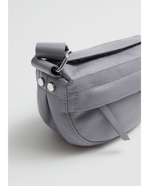 & Other Stories White Small Soft Leather Crossbody Bag