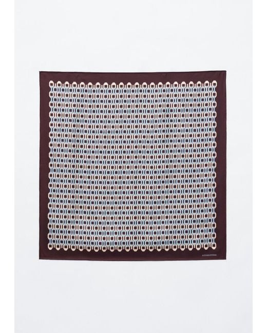 & Other Stories White Printed Silk Scarf