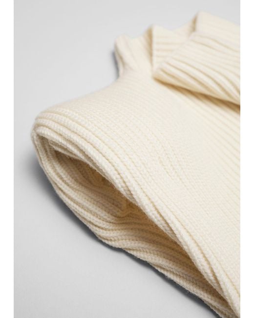 & Other Stories White Rib-knit Wool Bib