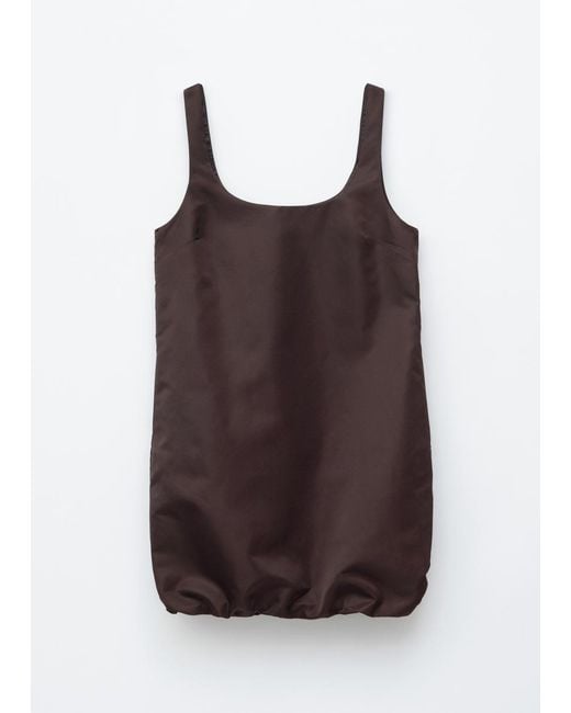 & Other Stories Brown Sculpted Drawstring Mini Dress