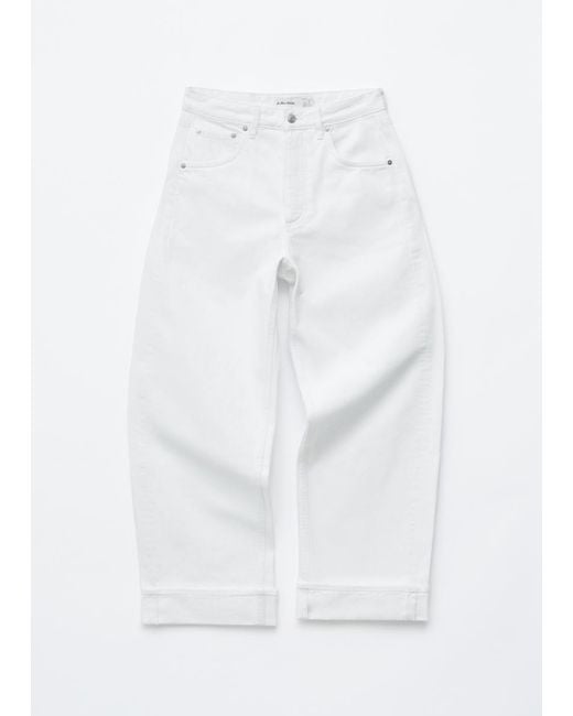 & Other Stories White Barrel-Leg Jeans