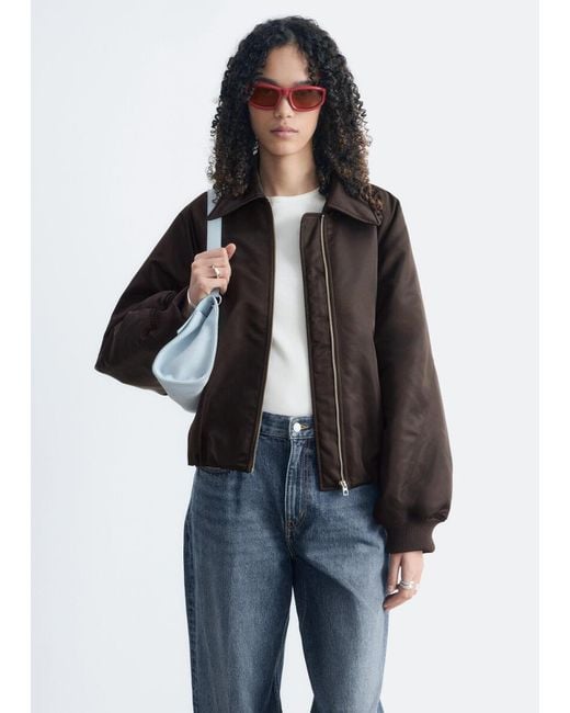 & Other Stories White Collared Bomber Jacket