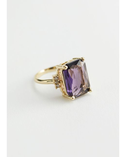 & Other Stories Purple Jewel Ring