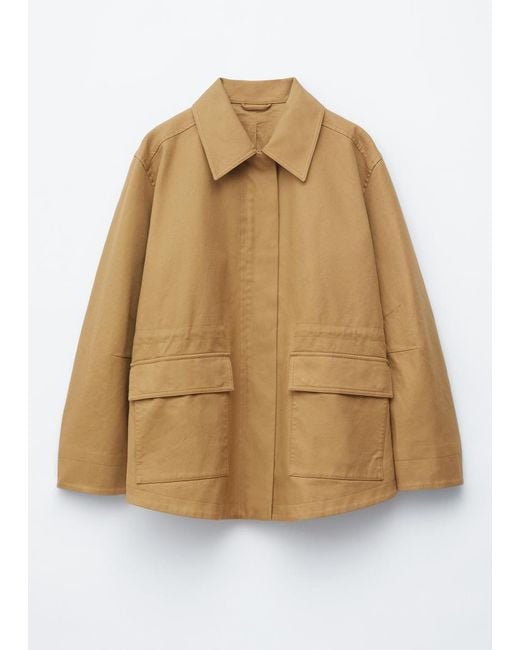 & Other Stories Brown Oversized Drawstring Utility Jacket