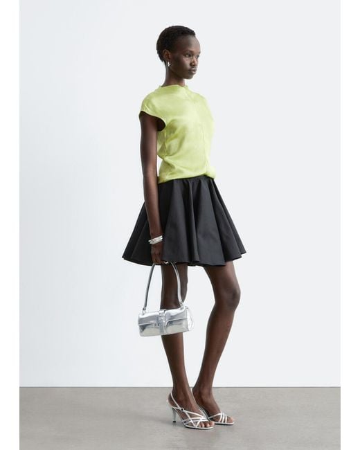 & Other Stories Green Textured Sleeveless Top