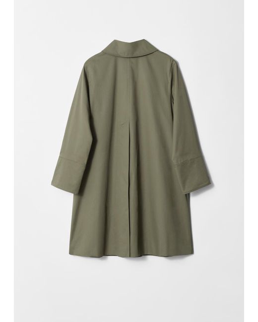 & Other Stories Green Collared Car Coat