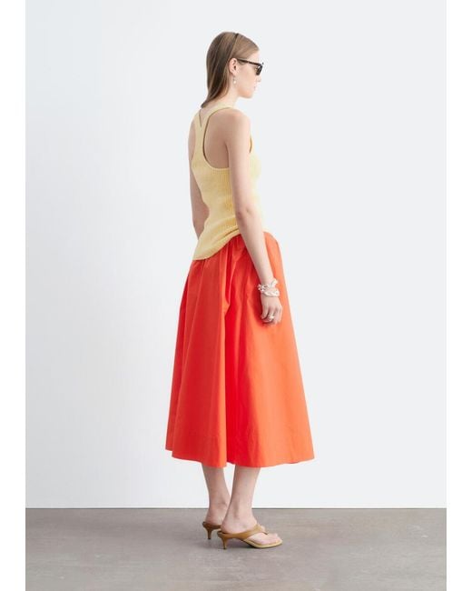 & Other Stories Red Cotton Racerback Top