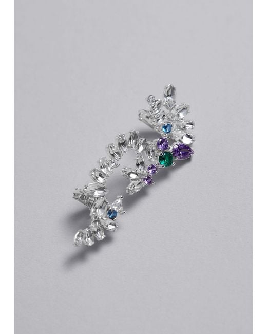 & Other Stories Gray Radiant Crystal Ear Cuff