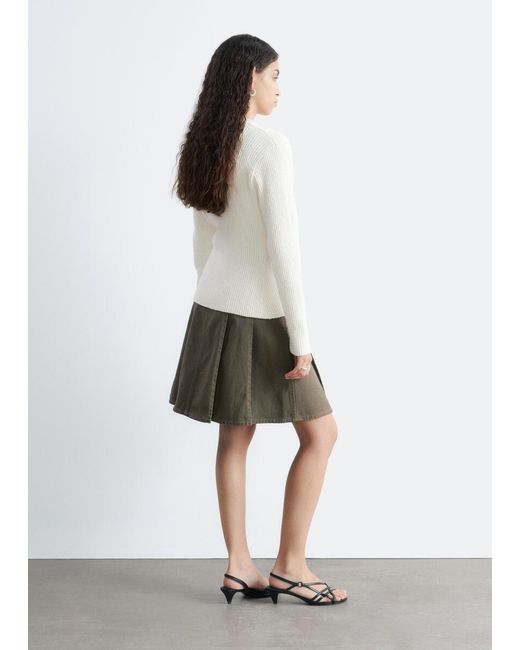 & Other Stories White Ribbed Cardigan