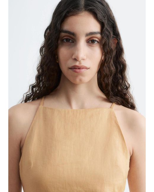 & Other Stories White Linen Mini Dress
