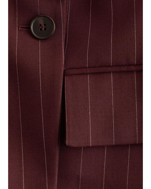 & Other Stories Purple Double-Breasted Wool Blazer