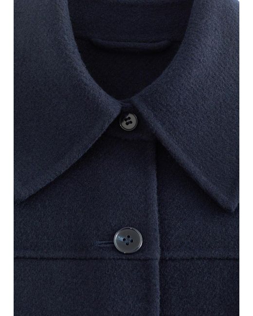 & Other Stories Blue Tapered Wool Jacket