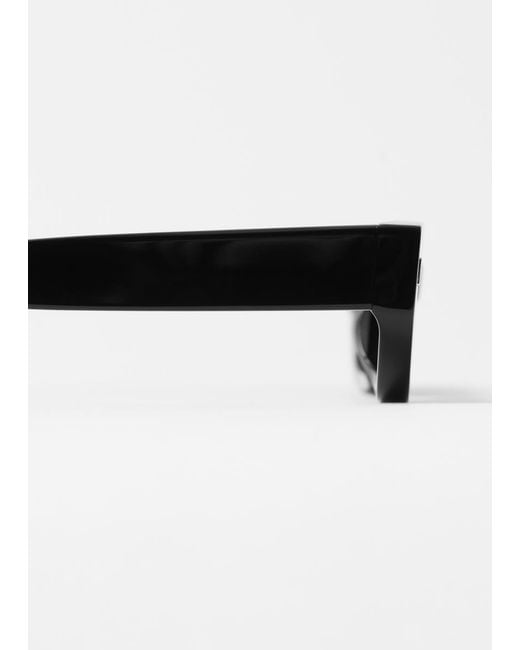 & Other Stories Black Narrow-Frame Acetate Sunglasses
