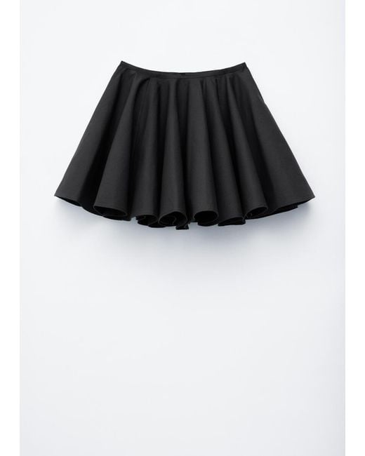 & Other Stories White Cotton Circle Mini Skirt