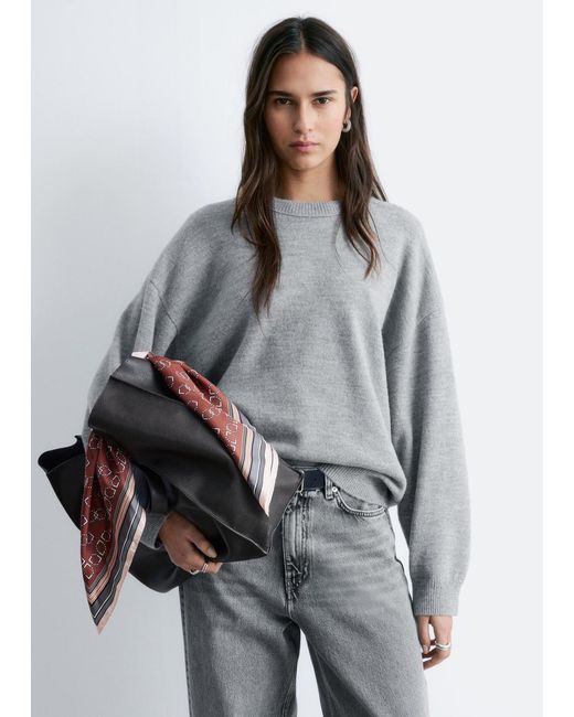 & Other Stories Gray Oversized Knit Jumper