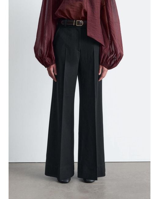 & Other Stories Black Wide Trousers