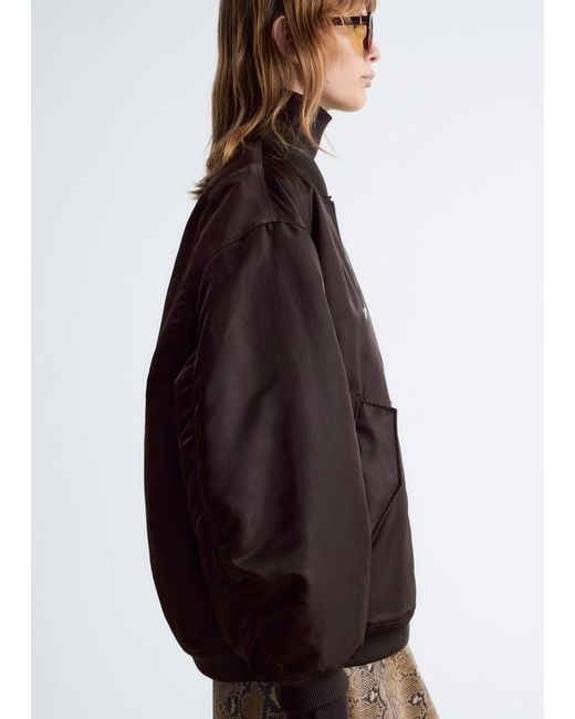 & Other Stories Purple Long Bomber Jacket