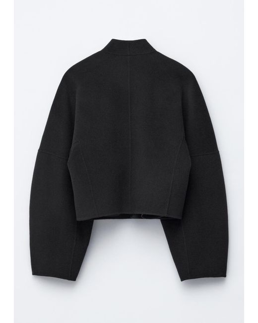 & Other Stories Black Wool Doublé Jacket
