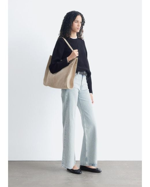 & Other Stories Natural Soft Drape Open Tote