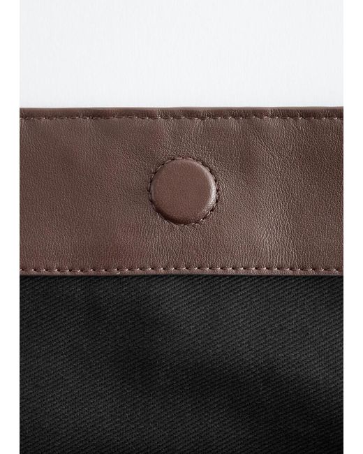 & Other Stories Brown Open Braided Leather Tote