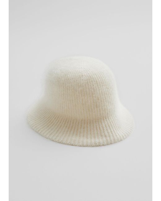 & Other Stories Natural Fuzzy Bucket Hat