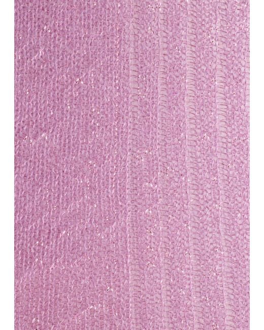 & Other Stories Pink Sheer Ribbed Socks