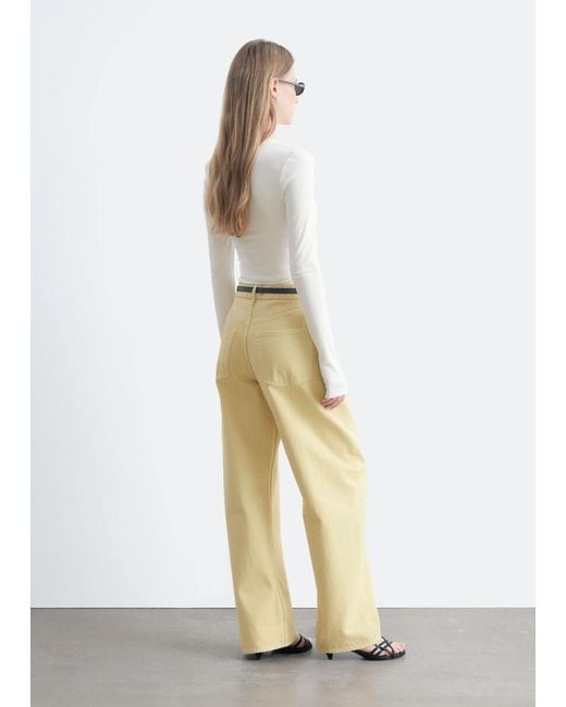 & Other Stories Natural Modal Jersey Wrap Top