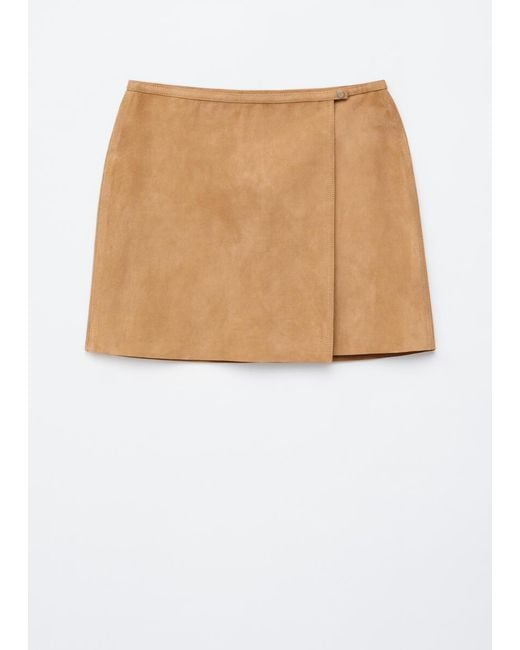 & Other Stories White Suede Mini Skirt