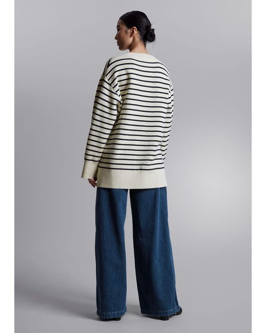 & Other Stories Blue Striped Sweater