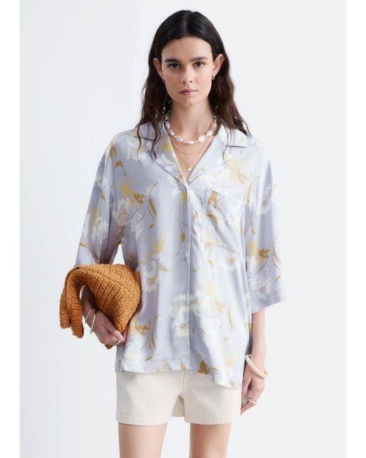 & Other Stories White Oversized Resort Shirt