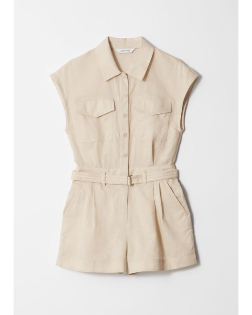 & Other Stories White Utility Playsuit