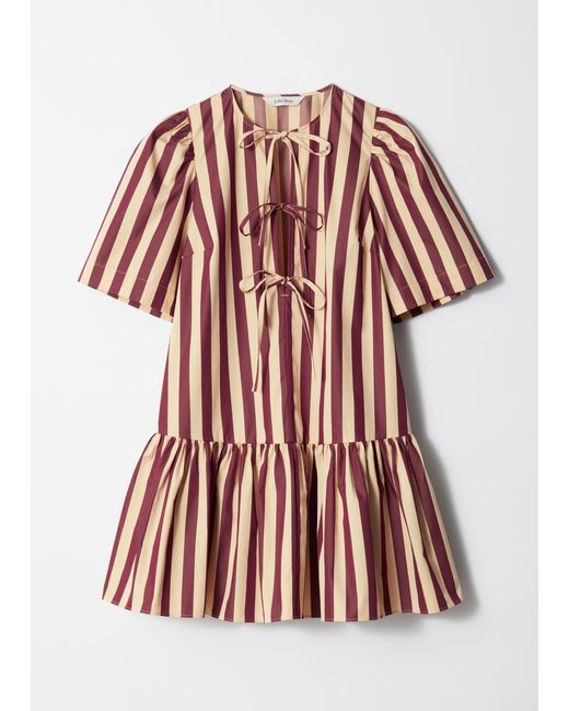 & Other Stories White Peplum Mini Dress