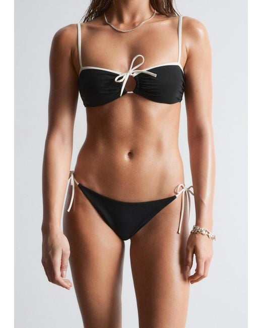 & Other Stories Brown Tie-Side Bikini Briefs