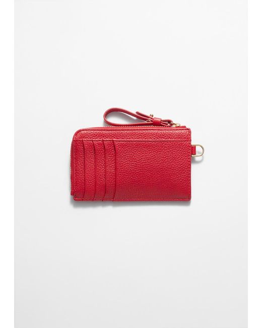 & Other Stories Red Classic Leather Wallet
