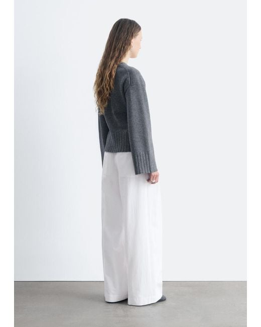 & Other Stories Gray Tapered Knit Cardigan