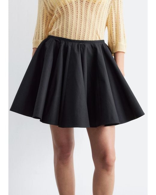 & Other Stories White Cotton Circle Mini Skirt