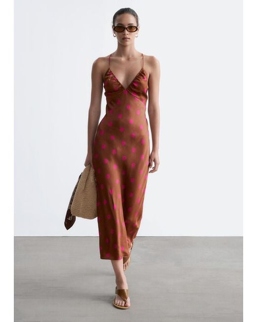 & Other Stories White Satin Slip Midi Dress