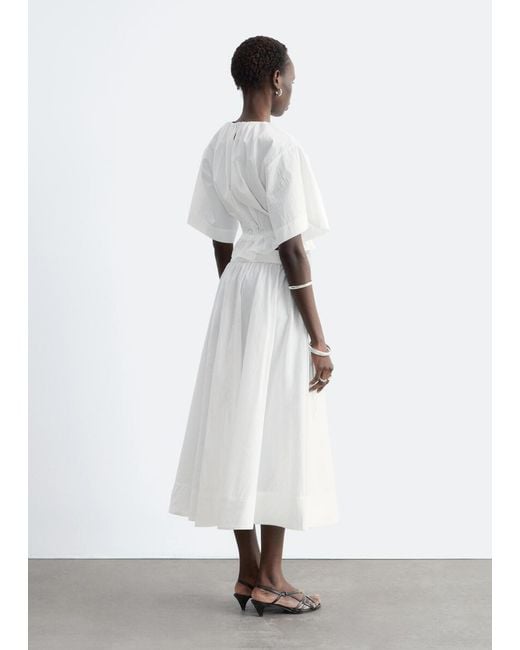 & Other Stories White Drawstring Top