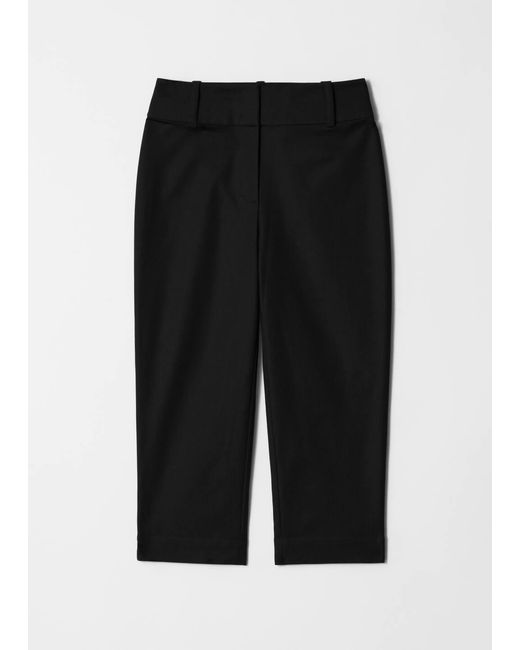 & Other Stories Black Capri Trousers