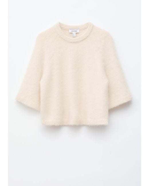 & Other Stories White Mohair-Blend Knitted T-Shirt