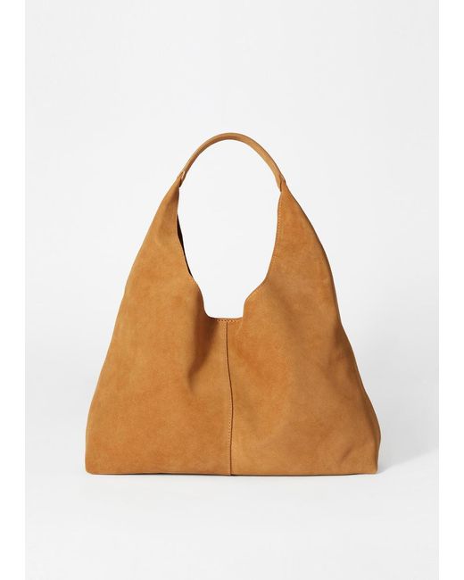 & Other Stories Natural Klassische Tragetasche Aus Veloursleder