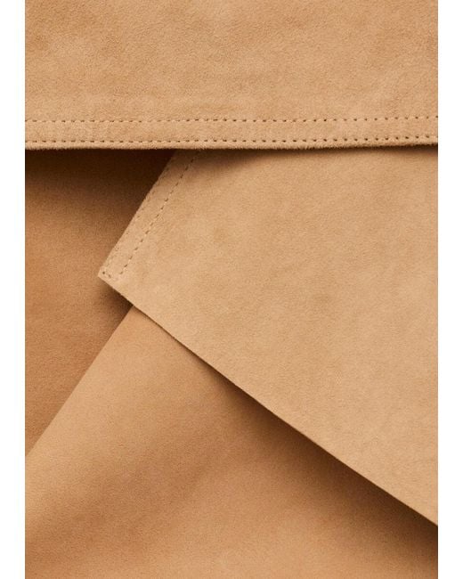 & Other Stories White Suede Mini Skirt