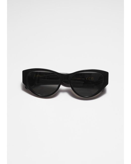 & Other Stories Black Polarisierte Cat-Eye-Sonnenbrille