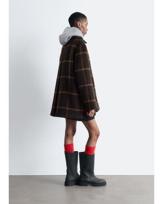 Manteau Trapèze En Laine & Other Stories en coloris Black