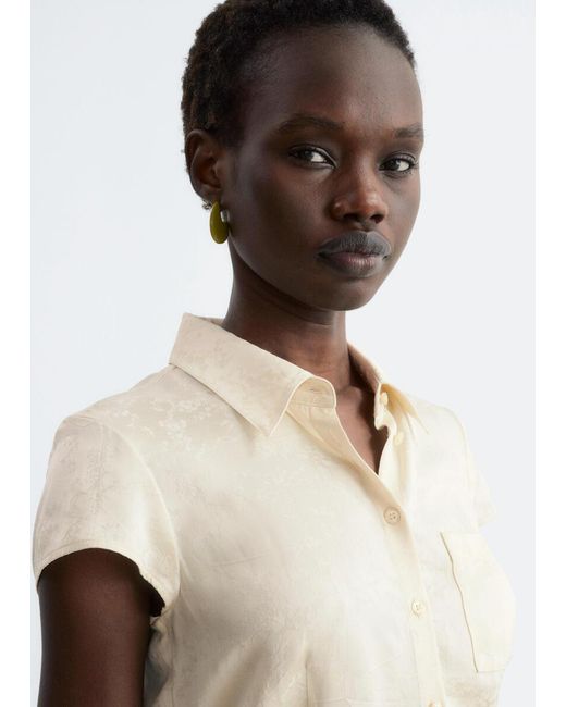 & Other Stories Natural Tie-Back Shirt