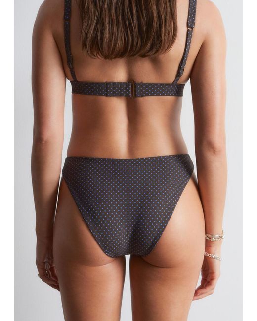 & Other Stories Brown Triangle Bikini Top