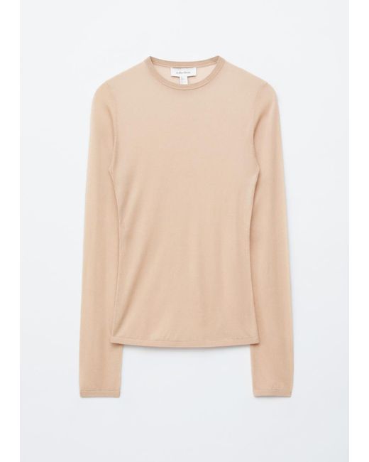 & Other Stories Natural Fine-Knit Sheer Top